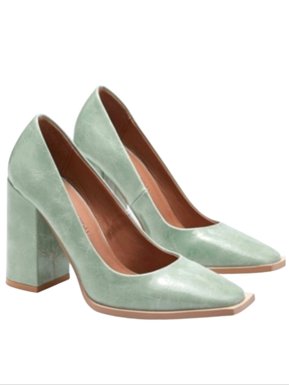 NEW! GABRIELLE UNION Niketa  Vegan Leather Square Toe Pumps 9.5.